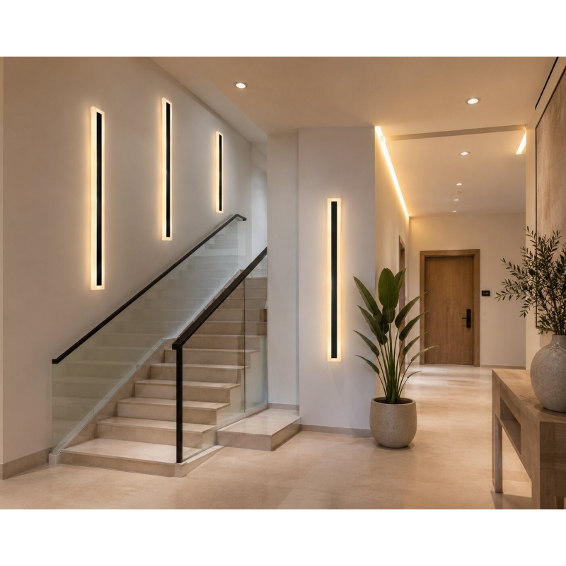 SE LED 60 LINEAX WALL LAMP 3CCT WITH MEMORY  BLACK  2YEARS WARANTY