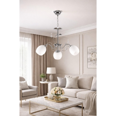 KQ 2221/3 FERROW PENDANT CHROME-OPAL GLASS Ζ3