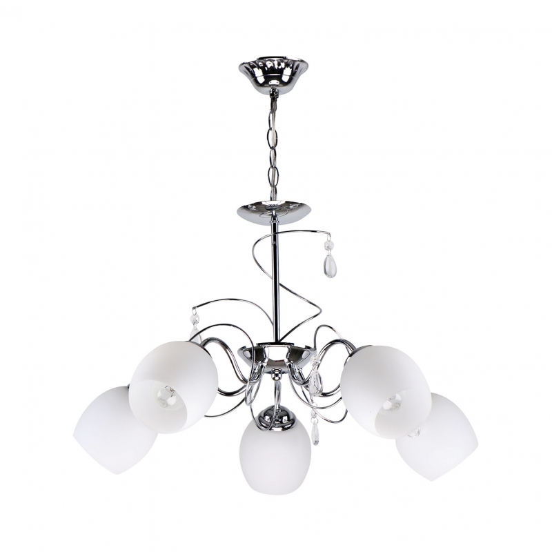 KQ 2221/5 FERROW PENDANT CHROME-OPAL GLASS Ζ3