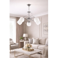 KQ 2221/5 FERROW PENDANT CHROME-OPAL GLASS Ζ3 KQ 2221/5 FERROW PENDANT CHROME-OPAL GLASS Ζ3