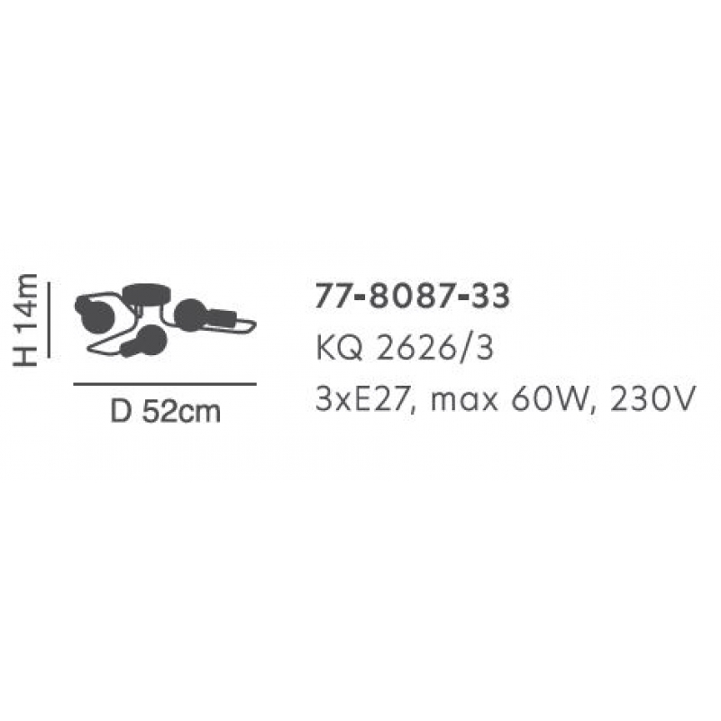 KQ 2626/3 SHEVY CEILING LAMP Δ3 KQ 2626/3 SHEVY CEILING LAMP Δ3