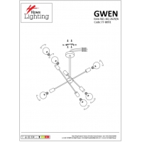 KQ 2629/6 GWEN BLACK PENDANT Δ4 KQ 2629/6 GWEN BLACK PENDANT Δ4