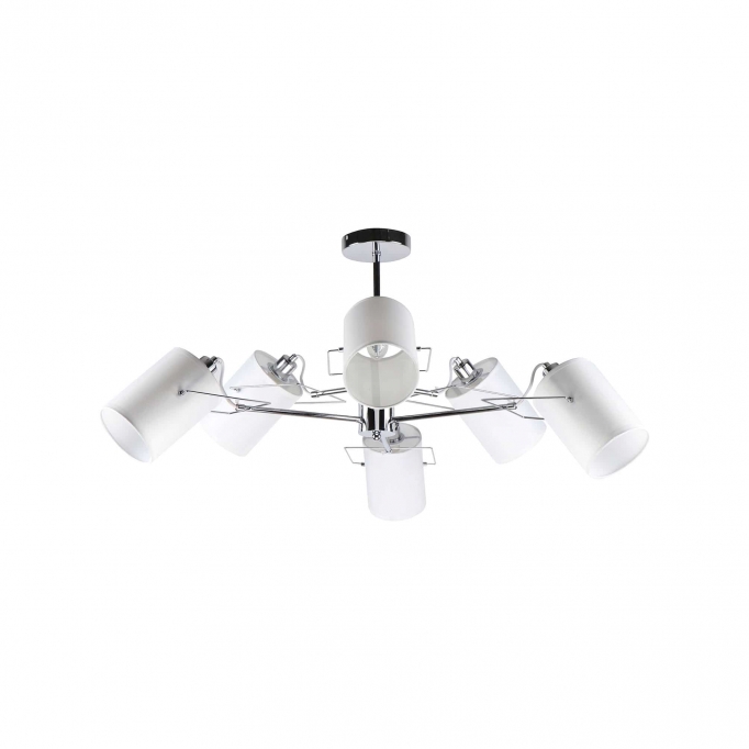 KQ 2654/6 SHIRO CHROME AND WHITE PENDANT 1Ε3