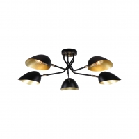 KQ 2759/5 ELIA BLACK AND ANTIQUE BRASS CEILING LAMP Ζ3 KQ 2759/5 ELIA BLACK AND ANTIQUE BRASS CEILING LAMP Ζ3