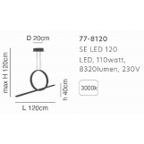 SE LED 120 MILEA PENDANT GOLD MAT Α5