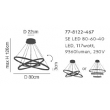 SE LED 80-60-40 OLYMPIC PENDANT CHROME Α5