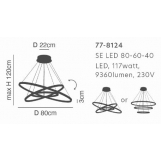 SE LED 80-60-40 OLYMPIC PENDANT GOLD MAT Β5