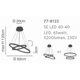 SE LED 60-40 OLYMPIC PENDANT GOLD MAT Β5