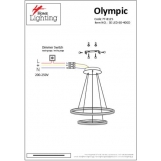 SE LED 60-40 OLYMPIC PENDANT GOLD MAT Β5