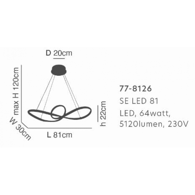 SE LED 81 MALBERA PENDANT CHROME Β5