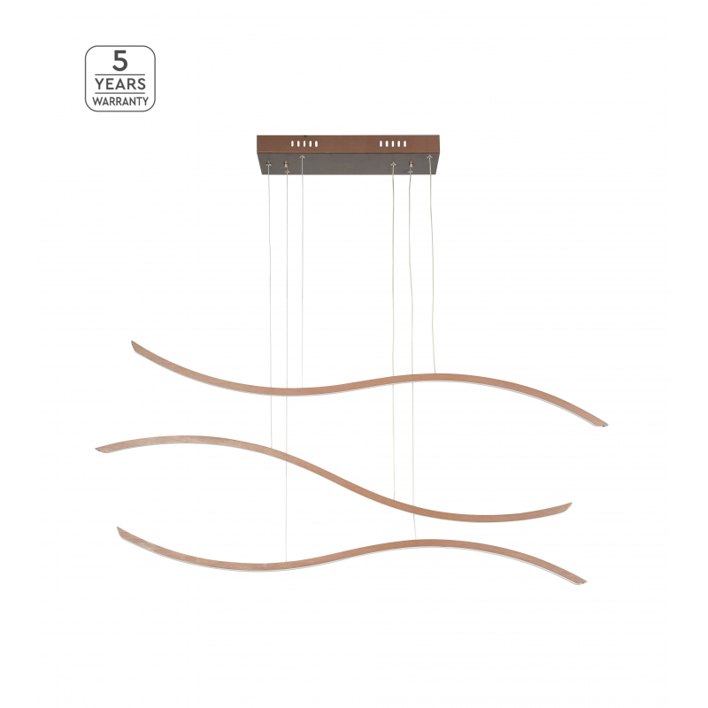 SE LED 120 WAVES PENDANT COFFEE BROWN Β5 SE LED 120 WAVES PENDANT COFFEE BROWN Β5