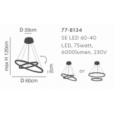 SE LED 60-40 MORELLI PENDANT WHITE MAT Γ5