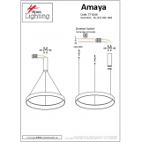 SE LED 100 AMAYA PENDANT NICKEL MAT Ε5