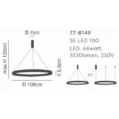 SE LED 100 AMAYA PENDANT GOLD MAT Δ5 SE LED 100 AMAYA PENDANT GOLD MAT Δ5