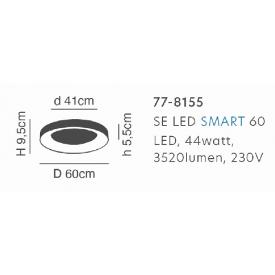 SE LED SMART 60 AMAYA CEILING WHITE Δ3 SE LED SMART 60 AMAYA CEILING WHITE Δ3