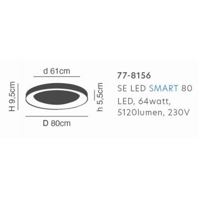 SE LED SMART 80 AMAYA CEILING WHITE Δ3 SE LED SMART 80 AMAYA CEILING WHITE Δ3