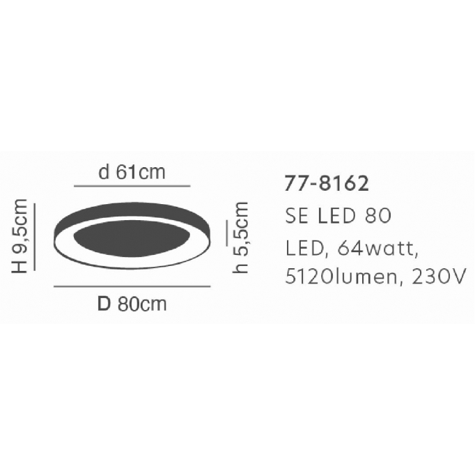 SE LED 80 AMAYA CELING COPPER Δ3