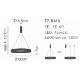 SE LED 60 AMARYLIS PENDANT CHROME Γ5