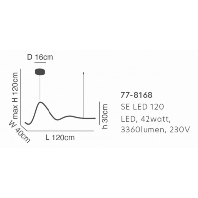 SE LED 120 KRISHNA PENDANT BLACK Γ3 SE LED 120 KRISHNA PENDANT BLACK Γ3