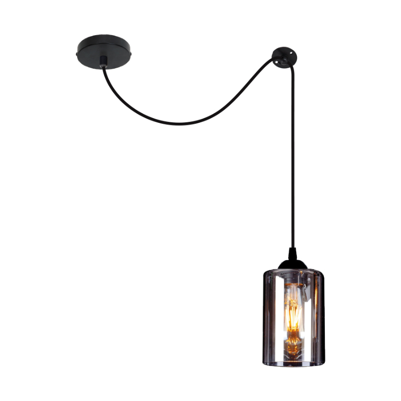 KQ 8877-1 SMOG PENDANT SMOKED GLASS Ζ2