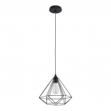 SE21-BL-33 MILA BLACK METAL GRID PENDANT Δ3