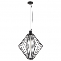 SE21-BL-42 MED BLACK METAL GRID PENDANT E4 SE21-BL-42 MED BLACK METAL GRID PENDANT E4