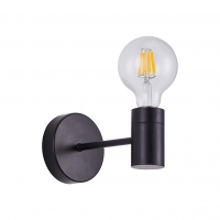 SE21-BL-16-SH2 ADEPT BLACK WALL LAMP GREY SHADE+ SE21-BL-16-SH2 ADEPT BLACK WALL LAMP GREY SHADE+
