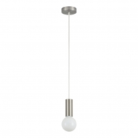 SE21-NM-4-3NM-SH2 ADEPT TUBE Nickel Matt Pendant Grey Fabric Shade+