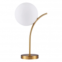 SE21-GM-25 SCEPTRE GOLD MATT TABLE LAMP OPAL GLASS E2