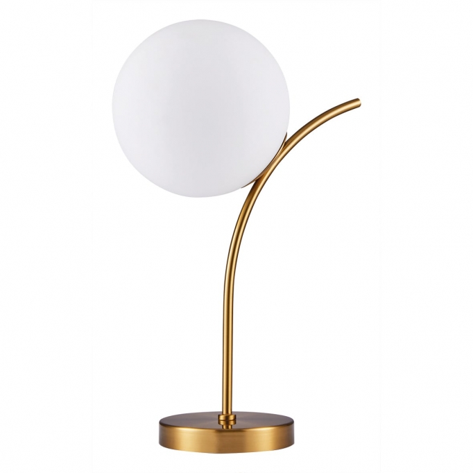 SE21-GM-25 SCEPTRE GOLD MATT TABLE LAMP OPAL GLASS E2