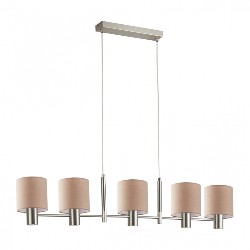 SE21-NM-120-SH3 ADEPT NICKEL MATT PENDANT BROWN SHADE+ SE21-NM-120-SH3 ADEPT NICKEL MATT PENDANT BROWN SHADE+