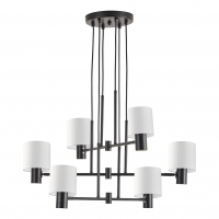 SE21-BL-100-SH1 ADEPT BLACK PENDANT WHITE SHADE+