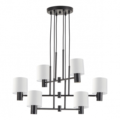 SE21-BL-100-SH1 ADEPT BLACK PENDANT WHITE SHADE+