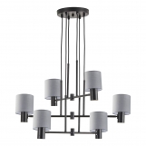 SE21-BL-100-SH2 ADEPT BLACK PENDANT GREY SHADE+