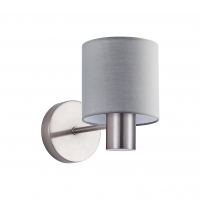 SE21-NM-16-SH2 ADEPT NICKEL MATT WALL LAMP GREY SHADE+ SE21-NM-16-SH2 ADEPT NICKEL MATT WALL LAMP GREY SHADE+