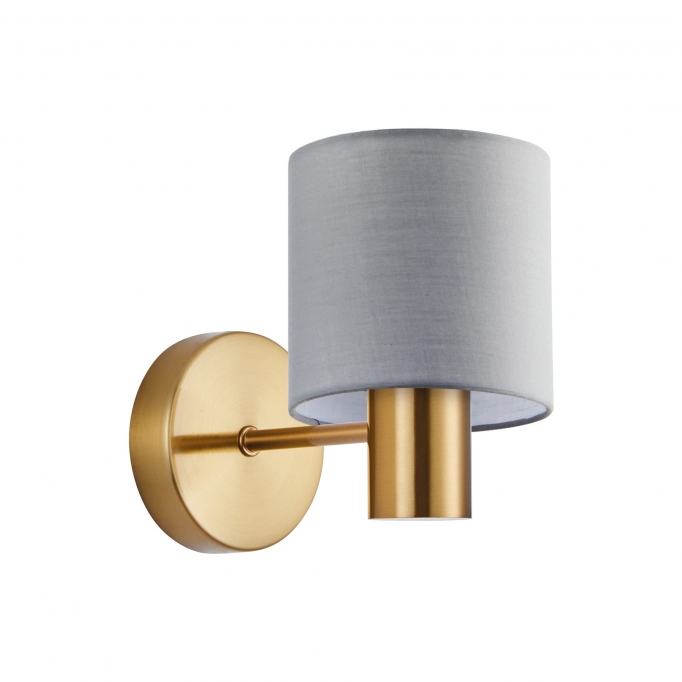 SE21-GM-16-SH2 GOLD MATT WALL LAMP GREY SHADE+