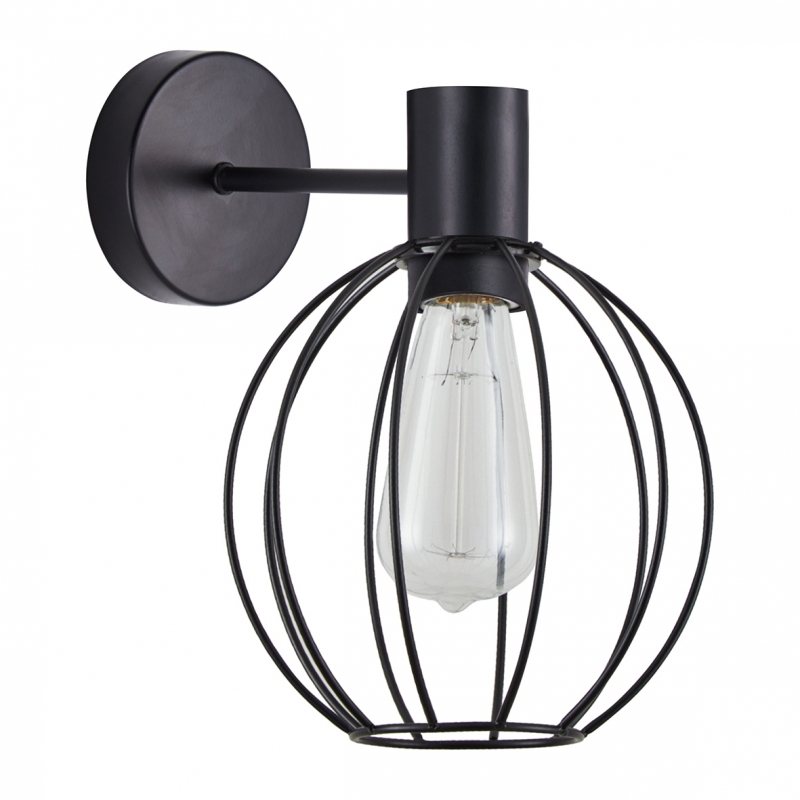 SE21-BL-16-GR2 ADEPT BLACK WALL LAMP BLACK METAL GRID+ SE21-BL-16-GR2 ADEPT BLACK WALL LAMP BLACK METAL GRID+