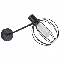 SE21-BL-22-GR2  ADEPT BLACK WALL LAMP BLACK METAL GRID+