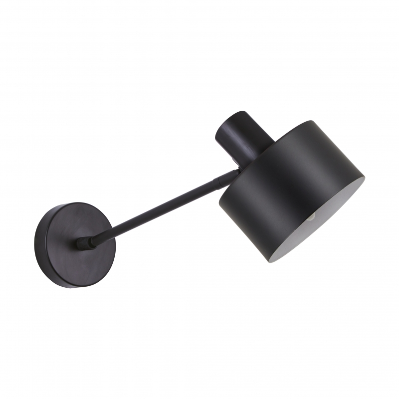 SE21-BL-22-MS1 ADEPT BLACK WALL LAMP BLACK METAL SHADE+ SE21-BL-22-MS1 ADEPT BLACK WALL LAMP BLACK METAL SHADE+