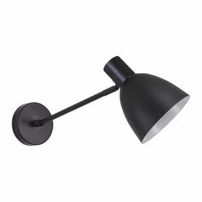 SE21-BL-22-MS2 ADEPT BLACK WALL LAMP BLACK METAL SHADE+ SE21-BL-22-MS2 ADEPT BLACK WALL LAMP BLACK METAL SHADE+