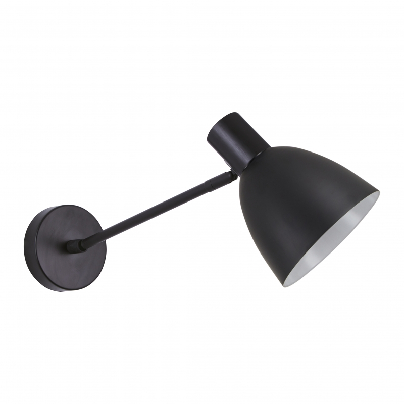 SE21-BL-22-MS2 ADEPT BLACK WALL LAMP BLACK METAL SHADE+ SE21-BL-22-MS2 ADEPT BLACK WALL LAMP BLACK METAL SHADE+
