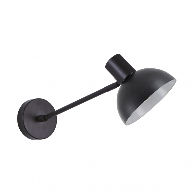 SE21-BL-22-MS3 ADEPT BLACK WALL LAMP BLACK METAL SHADE+ SE21-BL-22-MS3 ADEPT BLACK WALL LAMP BLACK METAL SHADE+