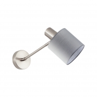 SE21-NM-22-SH2  ADEPT WALL LAMP Nickel Matt Wall lamp Grey Shade+