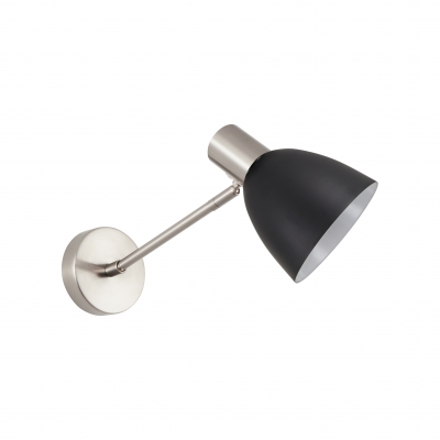 SE21-NM-22-MS2 ADEPT WALL LAMP Nickel Matt Wall lamp Black Shade+ SE21-NM-22-MS2 ADEPT WALL LAMP Nickel Matt Wall lamp Black Shade+