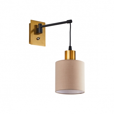 SE21-GM-9-SH3 ADEPT WALL LAMP Gold Matt and Black Metal Wall Lamp Brown Shade+ SE21-GM-9-SH3 ADEPT WALL LAMP Gold Matt and Black Metal Wall Lamp Brown Shade+
