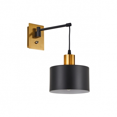 SE21-GM-9-MS1 ADEPT WALL LAMP Gold Matt and Black Metal Wall Lamp Black Metal Shade+ SE21-GM-9-MS1 ADEPT WALL LAMP Gold Matt and Black Metal Wall Lamp Black Metal Shade+
