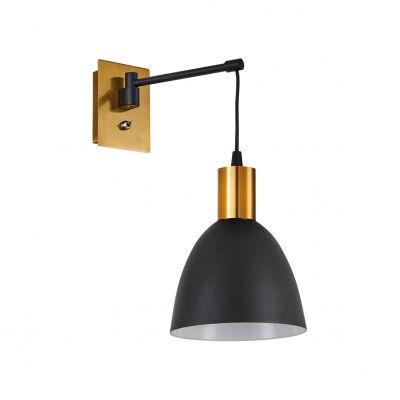SE21-GM-9-MS2 ADEPT WALL LAMP Gold Matt and Black Metal Wall Lamp Black Metal Shade+ SE21-GM-9-MS2 ADEPT WALL LAMP Gold Matt and Black Metal Wall Lamp Black Metal Shade+