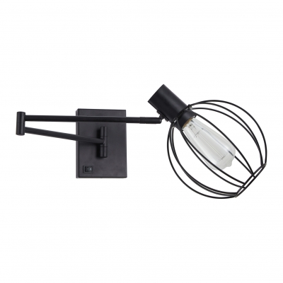 SE21-BL-52-GR2 ADEPT WALL LAMP Black Wall Lamp with Switcher and Black Metal Grid+ SE21-BL-52-GR2 ADEPT WALL LAMP Black Wall Lamp with Switcher and Black Metal Grid+