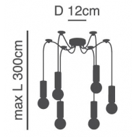 SE21-NM-4-NM6 ADEPT TUBE Nickel Matt Pendant+ SE21-NM-4-NM6 ADEPT TUBE Nickel Matt Pendant+