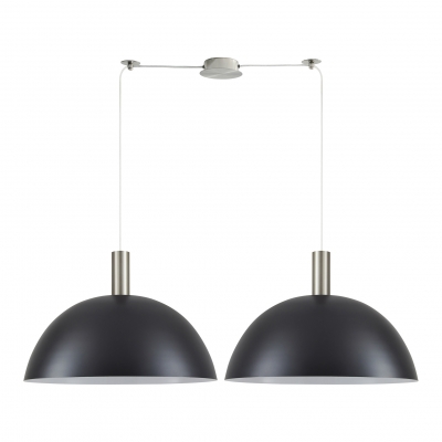SE21-NM-4-NM2-MS50 ADEPT TUBE Nickel Matt Pendant Black Metal Shade+